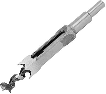 Square Hole Drill Bit 20mm Mortise Chisel Drill Square Drill Bit for Density Board, Medium Fiber Board, Particleboard with Wood Products, U Shape Long Chip Drain Grooves Design