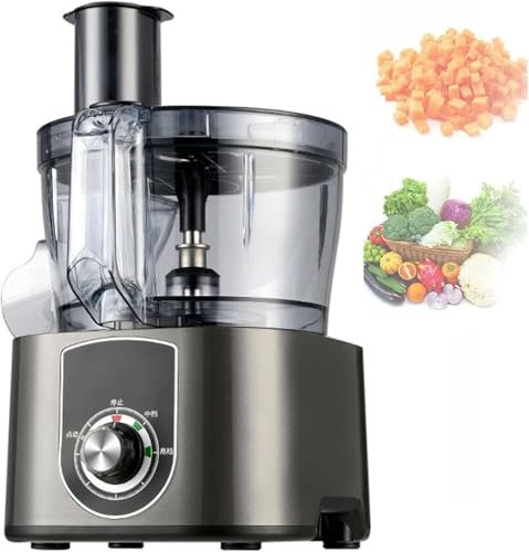 Commercial Electric Vegetable Dicer Chopper Shredder - Automatic Onion Potato Cutter Food Processor with Dicing Knife and Slicing Blade