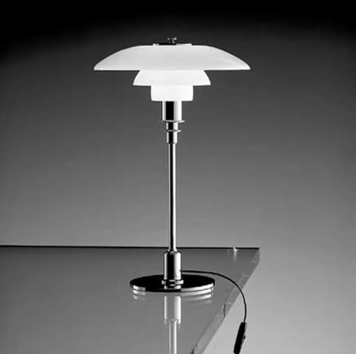 SSNCcNC Nordische Glas Nachttischlampe Moderne Minimalismus Tischlampe Kreatives Design Dekorative Tischleuchte Schlafzimmer Hotel Wohnzimmer E27*1 28 * 45cm