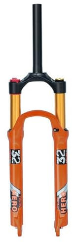 MirOdo VTT 26 27,5 29 Pouces Amortisseur Fourche Suspension Pneumatique Fourche 120mm Débattement Tube Droit/Conique 9mm-QR Verrouillage Manuel/Distance Vélo Amortisseur(29/Straight,Manual)