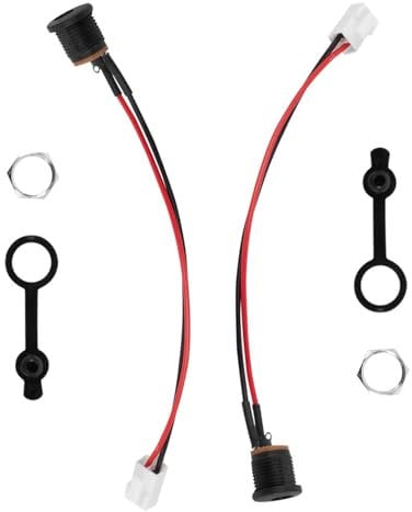 Xiciki 2 PCS Electric Bike Charging Port Replacement, Electric Scooter Charging Dc Port, Battery Charger Connector Socket Electric Scooter Accessories Compatible with Charging Hole DC5.5x2.1mm