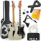 3rd Avenue Stateside Full Size 4/4 Electric Guitar Ultimate Kit with 5W Amp, Cable, Stand, Padded Gig Bag, Strap, Picks, FREE LESSONS – Atlantic White