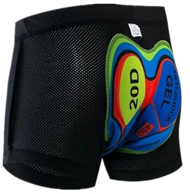 TUOYDJA Cuissard,Cycliste Short de Cyclisme à Coussin de Gel 20D, sous-vêtements antichocs for vélo de Route, VTT, Cyclisme entièrement Respirant for Hommes(E,4XL)