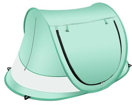 Tente de Plage pour bébé, abri dôme Pop-up pour bébé, Toile de UV, côtés en Maille Respirante, Design léger Pliable, Couleur Bleue, pour Parc, Jardin, Piscine, Voyage, extérieur