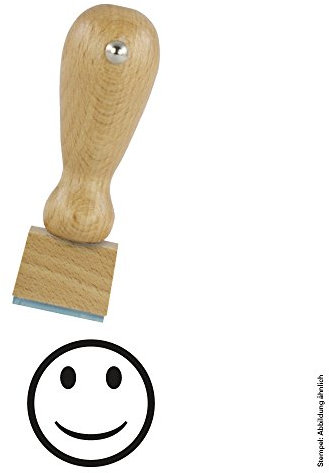 Holzstempel Smiley für Bonuskarten/Treuekarten/Pass Pässe passend für Bereiche wie Gastronomie, Restaurant, Weinhandel, Getränkehandel, Freizeit, Gaststätte Bäckerei