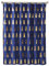 SKL Home by Saturday Knight Ltd. Duschvorhang aus vergoldetem Ananas-Stoff, Marineblau/Gold