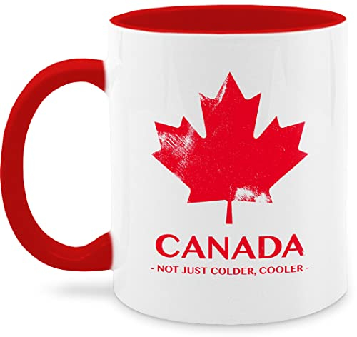 Tasse Tassen 325ml - Statement Sprüche - Canada Not just colder cooler - Souvenir Geschenk - 325 ml - Rot - kanada becher spruchtasse sarkasmus maple kaffeetasse kanadisches spruchtassen spruch