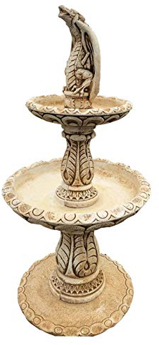 Drachenbrunnen Steinbrunnen Springbrunnen Brunnen Kaskadenbrunnen Zierbrunnen Beckenbrunnen Wasserspiel Figurenbrunnen Gartenbrunnen Höhe: 190cm