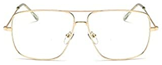 TECH-LINE-DIRECT Vintage 2019 Gold Metal Frame Eyeglasses Mens Womens Sun glasses Retro Square Optical Lens Eyewear Nerd Clear Lens Glasses