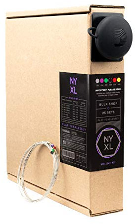 D'Addario Cuerdas Guitarra Electrica | Cuerdas de Guitarra | NYXL1149-B25 - Cuerdas para guitarra eléctrica níquel, tamaño mediano, 11-49, 25 juegos , 25-Pack, Medium, 11-49
