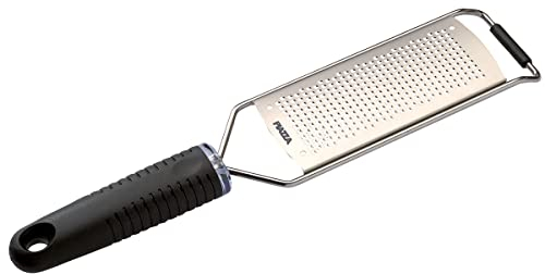 PIAZZA - Grattugia Formaggio Manuale in Acciaio Inox - Manico Antiscivolo 31.5cm – Lama Fine 6.5x13.5cm - Ideale anche per Verdure, Limone, Mela, Patate, Carote, Agrumi