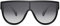 Cheapass Lunettes de Soleil Marron-Léopard Oversize XXL à Haut Plat avec un Verre Marron Monopièce Dégradé Lunettes UV400 Femmes