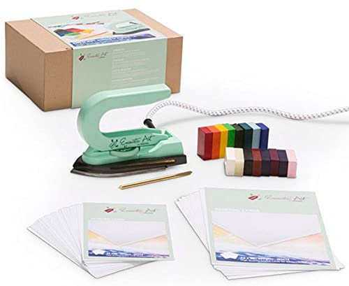 Encaustic Art Das Original – Encaustic-Starter-Set – enthält Maleisen, Basis-Wachsblöcke, Karten und Anreißwerkzeug, Enkaustik-Malzubehör