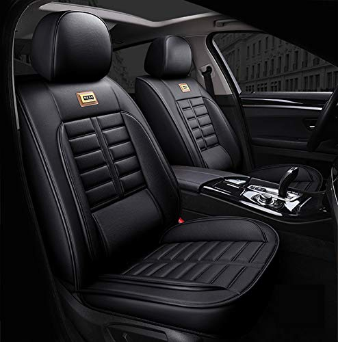 Auto-Sitzbezug, Automovil Leder Autositzabdeckung für Audi A6L Q3 Q5 Q7 S4 A5 A1 A2 A3 A4 B6 b8 B7 A6 c6 A7 A8 Autozubehör Auto-Styling,Schwarz