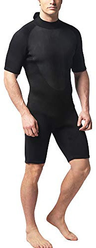 YOUCAI Traje Corto de Neopreno 3mm para Hombre, Traje de Baño De una Pieza Traje Neopreno 3mm Buceo Traje de Surf Snorkel Triatlón MY021 XL
