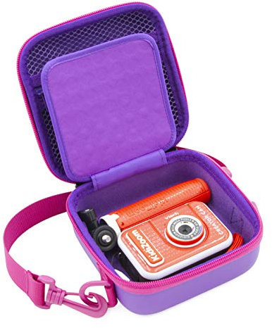 CASEMATIX Camera Case Compatible with VTech Kidizoom Creator Cam Video Camera or for Anchioo/for ESOXOFFORE Instant Print Camera - Includes Purple Case Only