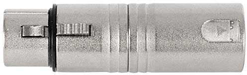 Pronomic AD-XF3XM5 Adapter - 3-pol XLR-Buchse auf 5-pol XLR-Stecker - Fertig verdrahtet und einsatzbereit - Robuste Verarbeitung - Gehäuse aus Druckguss-Metall