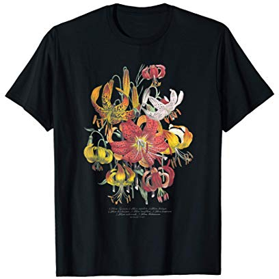 Lilie buntes Florist Vintage Blumen T-Shirt