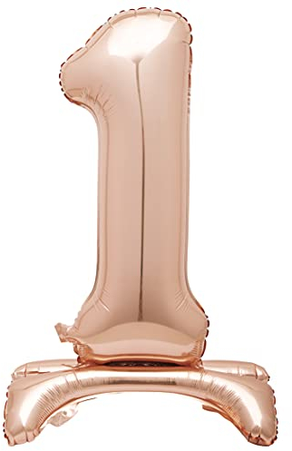 1 - Shaped Rose Gold Foil Balloon (76cm) - Stunning Free-Standing Party Decor - Perfect for Memorable Milestone Events - 1 Pc