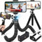 Retoo Treppiede flessibile con clip universale per smartphone, fotocamera, action cam, octopus, treppiedi universale per selfie tripod, scimmia pod, mini supporto per cellulare per iPhone, Samsung