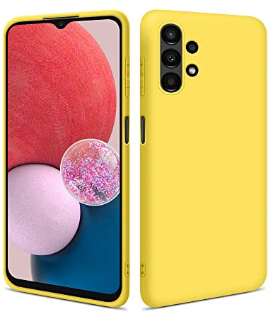 HSP Hülle für Samsung Galaxy A13 4G [Staubabweisend] Handyhülle | Premium TPU Silikon Case Schutzhülle | Kratzfest Stoßfest Fallschutz | Kameraschutz Displayschutz | Passgenau Dünn Matt | Gelb