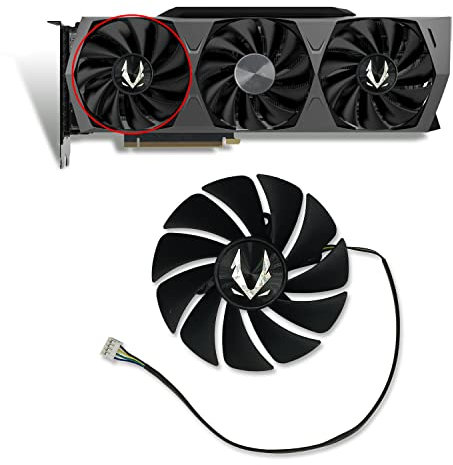 Dotodo 87mm Graphics Card Fan GA92S2U 12V 0.46A 4-Pin Replacement Cooler for ZOTAC GeForce RTX 3070 3080 Ti 3090 (Fan-A)