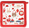 MeinBaby123® Schutzfolie kompatibel mit Toniebox | Schutzcover selbstklebend | Premium Qualität | Aufkleber passgenau I Folie Sticker I Toniebox Zubehör (Boho Tiere Rot)