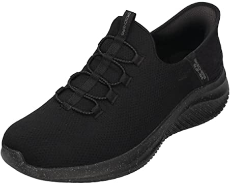 Skechers Men's Ultra Flex 3.0 Right Away Hands Free Slip-in Sneaker Loafer, Black/Black, 11 Wide