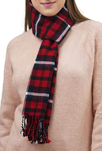 uniAmbo Damen Muff Kombi Schal für kaltes Wetter, Rot, Grau, Blau, Schwarz, Large