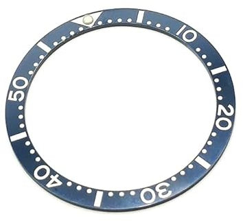 Drehbarer Einsatz aus Keramik, kompatibel mit Uhren Seiko SKX, SRPD 38 mm, Hulkgrün, Schwarz, Schwarz Black Bay, Nachtblau, Ersatz-Taucherset + 3M Sticker, dunkelblau, 38MM