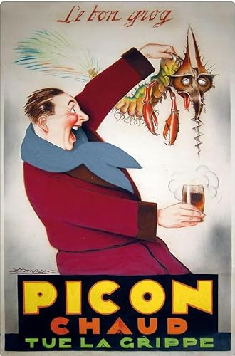 Poster mit Aufschrift Picon Le bon Grog Warme, Format 50 x 70 cm, auf 300 g Luxus-Papier, hohe Qualität, alle Formate möglich.