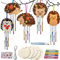 Leonshco 5 Stücke Hedgehog Wind Chime Handwerks -Set, Kinderherbsthandwerk, kreatives Set Hedgehog Craft Set, verwendet zum Herstellen und Dekorieren von Thanksgiving Halloween Girl Boys