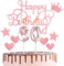 Happy 60th Birthday Cake Topper & Candles - Rose Gold Number 60 for Cake Decorations - Rose Pink Cupcake Topper for Women