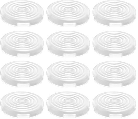 12pcs Cover for TTC Akko Glorious Switches, Fits 30mm Keyboard Hole, Clear Keycaps (White)