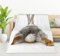 HGOD DESIGNS Isolierte Decke mit grauem Kaninchen, weich, bequem, für Sofa, Stuhl, Bett, Büro, 130 x 150 cm