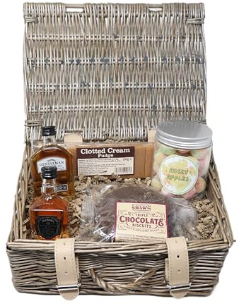 Regalo Alcohol & Treats Gift Hamper | 2 x 5cl Spirit Miniatures & Sweet Selection | Wicker Hamper | Christmas & Birthday Gift | Choose Your Spirit | 40% ABV | 18+ (JD Premium Tennessee Whiskey)