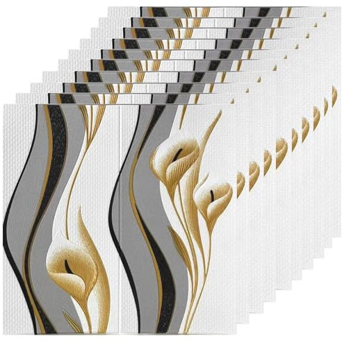 OCEANO 10pz Pannelli adesivi 3d decorativi parete carta da parati moderna realistica muro mattoni pietra casa cucina soggiorno camera da letto cameretta bagno morbida schiuma PE (Fiori)