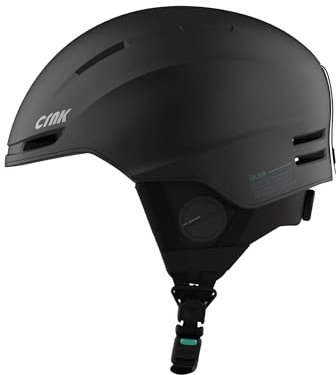 CRNK Skadi Skihelm mit Bluetooth Headset - Skihelm Herren - Skihelm Damen - Skihelme - Ski Helm Männer - Ski Helm Frauen - Snowboard Helm - Ski Helmet - Skihelm Schwarz - Active Noise Cancellation - M
