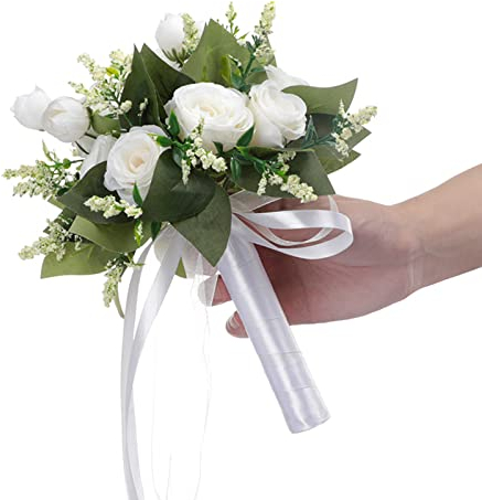Wingbind Brautsträuße für Hochzeit, künstlicher strauß Brautjungfer hält Hochzeitsdekoration Sträuße für Valentinstag Muttertag Geburtstag Hochzeitsfeier Dekor