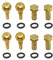 Banjo-Bolzen, M12 x 1,5, 12 mm, Banjo-Bolzen, Schlauchstutzen, Bremsleitungsverschraubung, Adapter mit Kupfer-Unterlegscheiben für Motorrad, Auto, 4 Stück