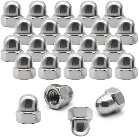 Aoyswuz 30 Piezas Tuercas Hexagonales M6 Tuerca de Sombrerete Hexagonal para Tornillos, Pernos Roscados, Varillas Roscadas