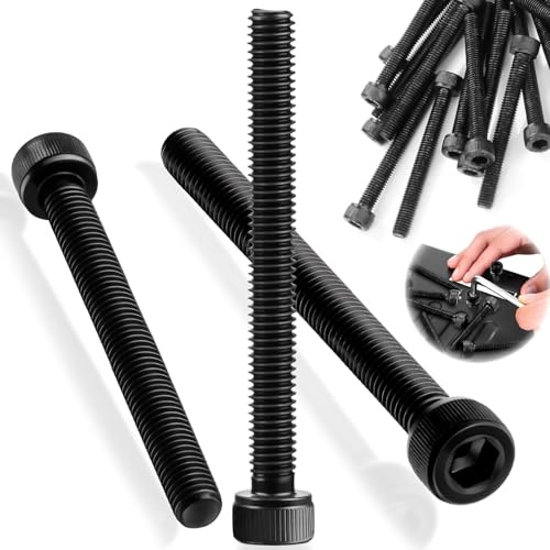 SWTYExt 30 Stk Zylinderschrauben M6x60mm Innensechskant Schrauben Schwarz | M6 Zylinderkopfschrauben, DIN 912, Inbusschrauben, Kohlenstoffstahl, Gewindeschrauben, Sechskantschrauben, für Reparieren