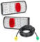 TEOV 12V LED Anhänger Rücklicht Set, E-Geprüfte 13-Pin Stecker Rücklicht Anhängerbeleuchtung, mit 5M Kabel, für Anhänger Wohnmobile Transporter