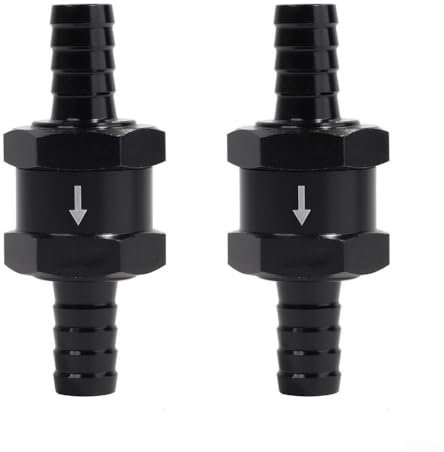 Válvula de retención de combustible antirretorno, diámetro exterior de 10 mm, construcción de aleación de aluminio, juego de 2