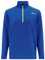 Time To Run Men's Long Sleeve Quick Dry Thermal Lightweight Grid Zip Neck Running/Training/Warm Up/Sports/Fitness Top Medium Barents Blue