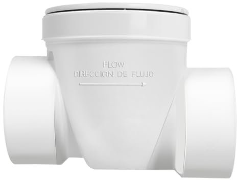 Zejoot 7,6 cm PVC-Rückstauventil, 7,6 cm Abflussverhinderer, Rückflussverhinderer verhindert das Zurückfließen von Abwasser und Regenwasser
