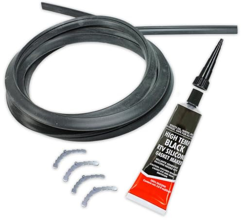 Universal 3 & 4 Sided Oven Door Seal Kit with Visbella V363 High Temperature Black Silicone Waterproof Sealant – Heat Resistant Oven Seal Glue & Sealant for Cooker Repair – Includes Installation Guide