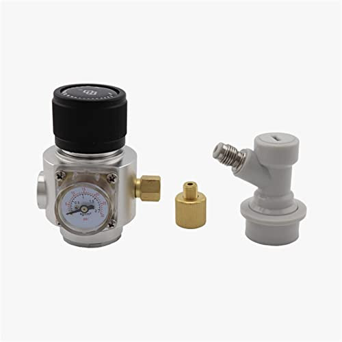 SRKATI Heimbrau-Sets bierbrauset Co2-Bierregler 0~30 PSI mit 3/8 Quot; Thread Gas Ball Lock Disconnect für Homebrew Beer Growler(Set)