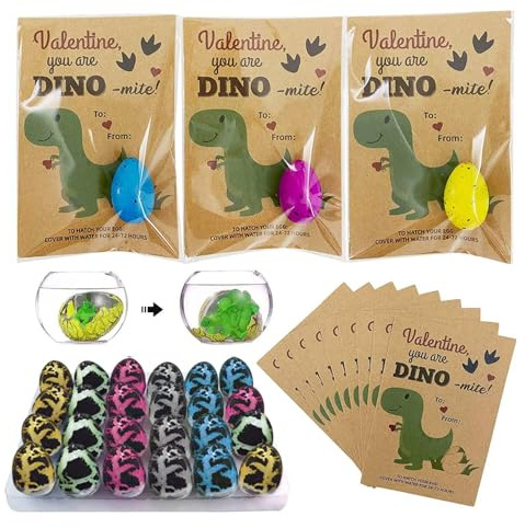 Genérico Egg-24-Pack Slip, Dinosaur Toys | Zerbrechen Sie das dynamische Ei, wächst im Wasser, Spielzeuggeschenke