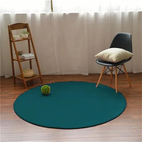 Teppiche Gegend Nordischer Korallenteppich, Wohnzimmer-Bodenmatte, Schlafzimmer, rutschfeste Decke, Wohnzimmerteppich, Schlafzimmer, Nachttisch, runder Bodenteppich(6,Diameter 0.8m)